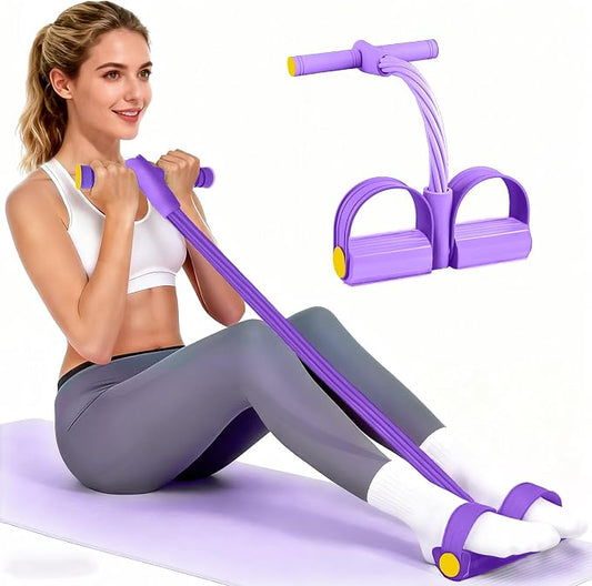 Pedal Resistance Bands with Handles, Durable 6-Tubes Multifunction Pedal Resistance Band, Natural Rubber Foot Pedal Resistance Bands, Fitness Resistance Bands for Abdomen, Waist, Arm, Leg