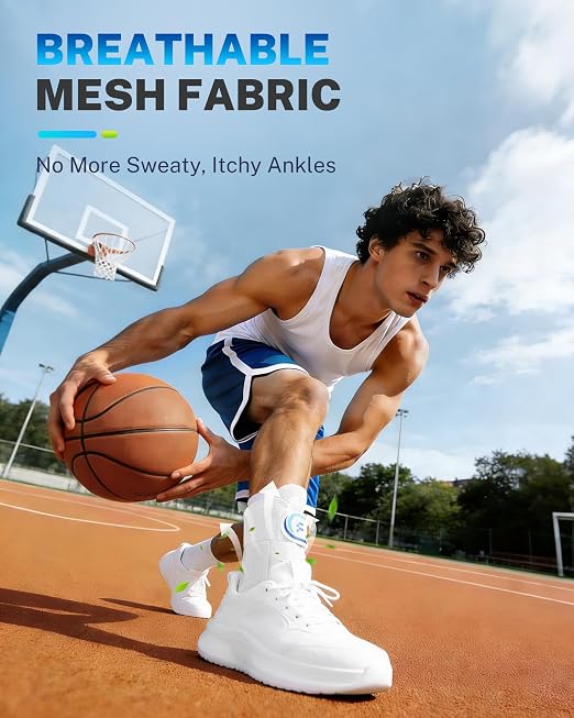 Ankle Brace for Men Women with Removable Side Splints Figure 8 Strap | Quick Lace-Up Adjustment, Sprain Recovery Support, Achilles Tendon Relief, Sports Stability for Basketball & Running