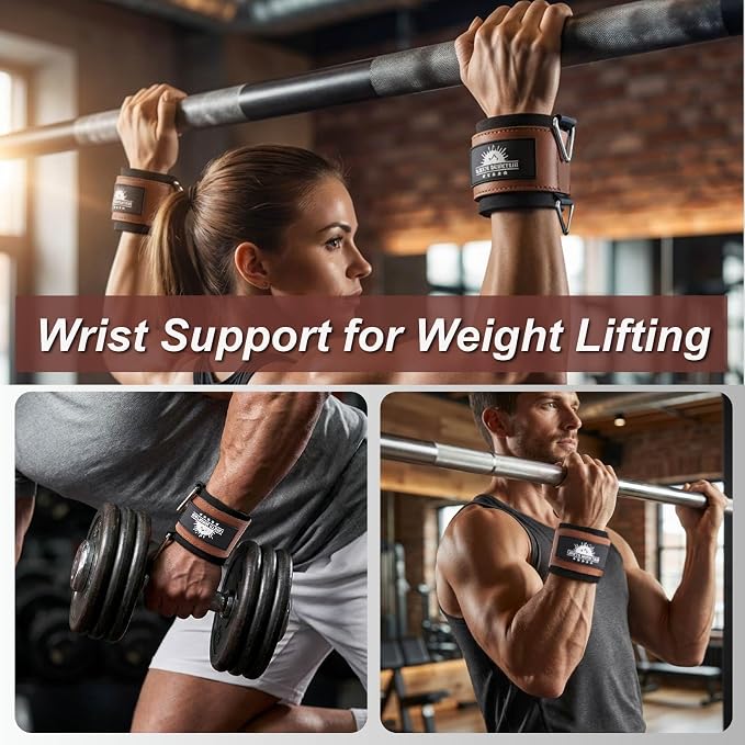 Wrist Cuffs for Cable Machines – Padded & Adjustable Straps for Lateral Raises, Tricep Pushdowns & Strength Training