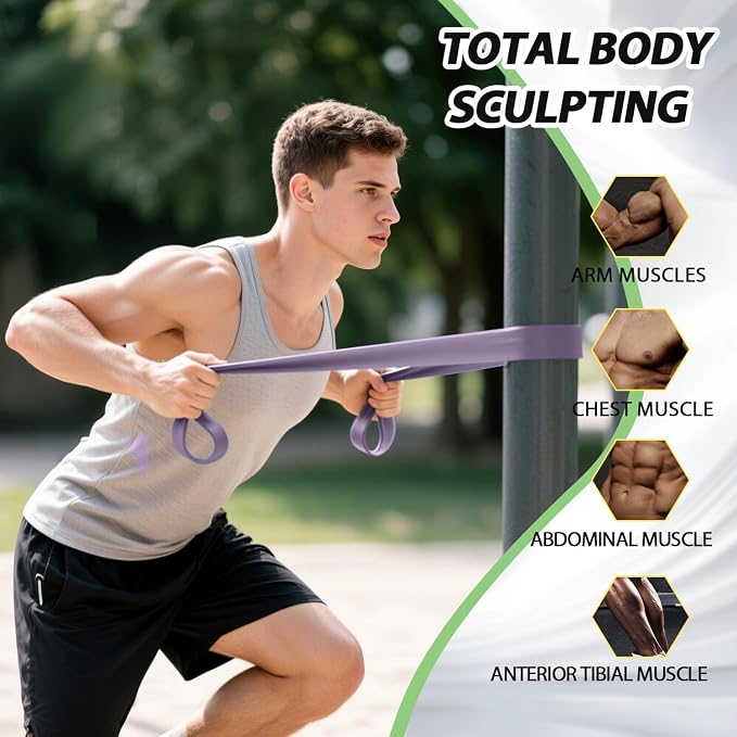 LEEKEY Pull Up Assistance Bands,Muit Levels Resistance Bands for Senior/Adults,Exercise Bands with Door Anchor, Strength Bands for Fitness Training, Physical Therapy,Home Gym Workouts