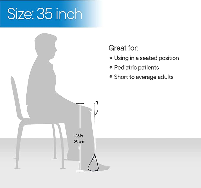 RMS Premium Leg Lifter with Hand Strap and Foot Loop, 35 Inch | Leg Lifter Strap, Helps lift a weak leg into bed, a wheelchair, chair or car without reaching down or using your hands