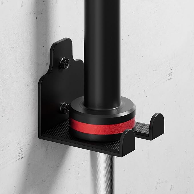 XZHXFX Barbell Wall Holder,Barbell wall Mount Hanger, | Garage Gym Bar Wall Rack,Vertical Olympic Hanger wall Mount Rack,Space Saving Gym Accessory,Holds Under 33mm Bar