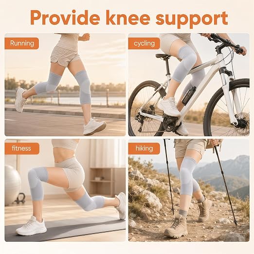 Bamboo Knee Sleeve for Knee - One Pair Bamboo Compression Knee Sleeve for Women,Bamboos Compression Knee Sleeve,Elastic Warm Knee Brace (Medium(55-75KG))
