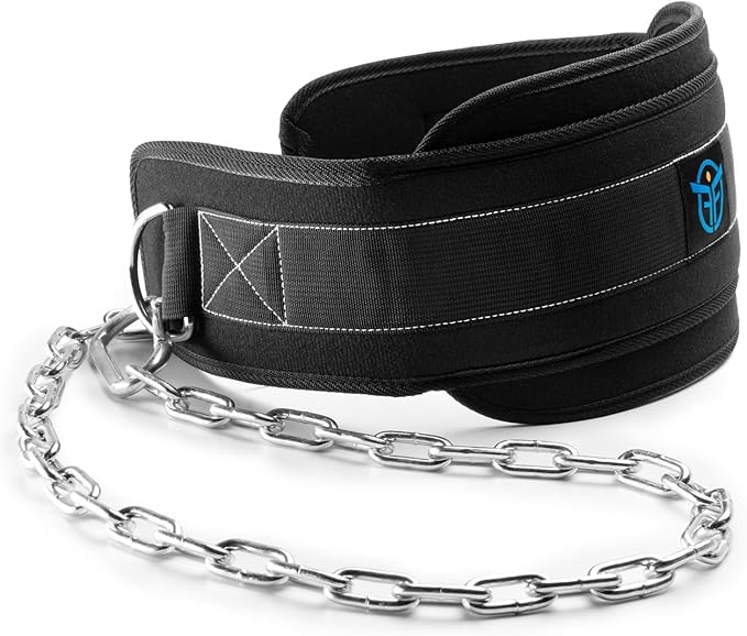 Dip Belt with Adjustable Chain or Rope for Weightlifting, Calisthenics, Crossfit, Up to 660lbs of Load - Heavy Duty Weight Belt for Pull-ups and Dips, Adapted to Every Morphology