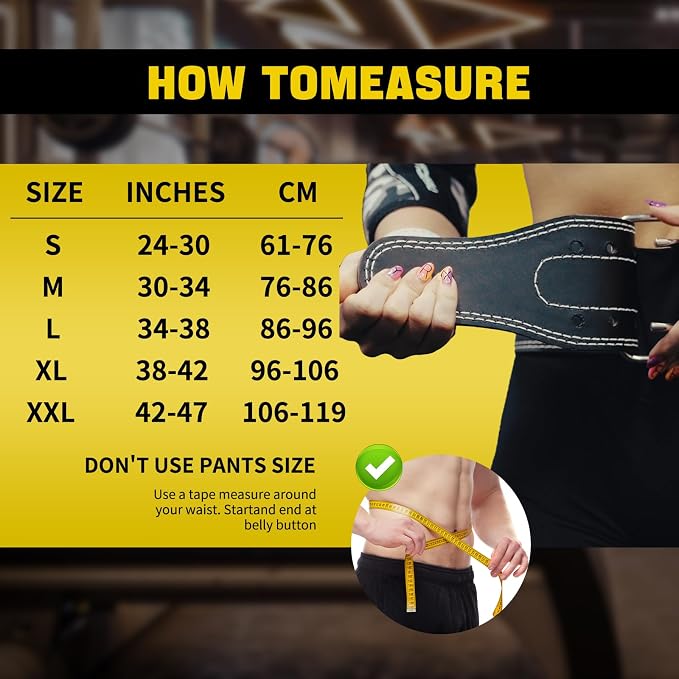 Genuine Leather Weightlifting Belt (6mm Thick) – Unisex Exercise Belt for Strength Training, Weight Lifting, Squats, with Waist Support | Adjustable Design, Suitable for Various Workouts