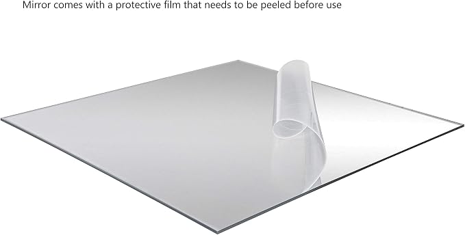 Marketing Holders Small Acrylic Mirror Sheet 2" x 2" Plexiglass Decorative Tile Reflective Surface Plate for Home Decor and Retail Product Display Showcases