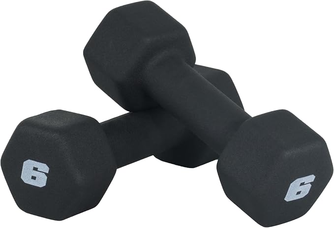 CAP Barbell Neoprene Dumbbell Weights Pairs & Sets | Black