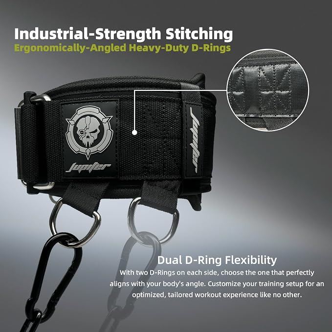 2-in-1 Weightlifting Belt & Dip Belt with Chain for Added Weight Training,Weightlifting, Squats, Deadlifts,Powerlifting for Men & Women