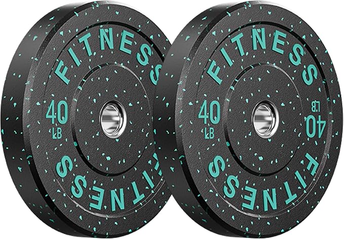 2" Bumper Plates Set Olympic Weight Plates for Barbell Strength Training | Papababe 2Inch Weights Plates Set, Floor Protective Plates, 20-600lbs Rubber Bumper Plates for Weightlifting, Bench Press