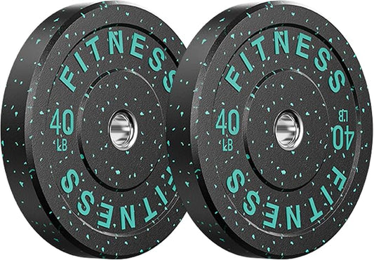 2" Bumper Plates Set Olympic Weight Plates for Barbell Strength Training | Papababe 2Inch Weights Plates Set, Floor Protective Plates, 20-600lbs Rubber Bumper Plates for Weightlifting, Bench Press