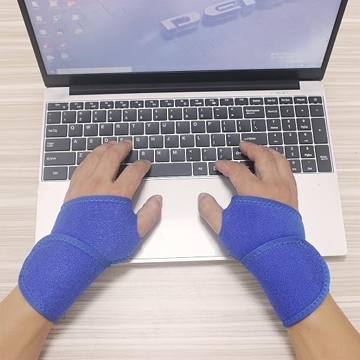 YUNYILAN Wrist Brace Wrist Wraps for Carpal Tunnel 2 Pack Wrist Brace Compression Straps Hand Support, Adjustable Wrist Support for Arthritis and Tendinitis, Joint Pain Relief (Blue)
