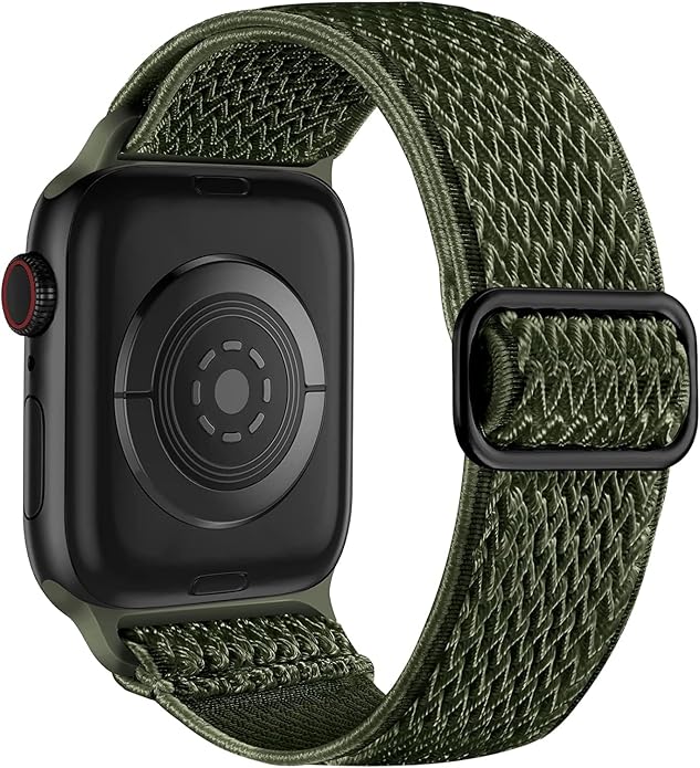Lerobo Stretchy Nylon Solo Loop Band, Compatible with Apple Watch Series 11 10 9 8 7 6 5 4 3 SE3/2/1 Ultra3/2/1, Adjustable Strap for iwatch Band 44mm 45mm 46mm 49mm 42mm 40mm 41mm 38mm for Women Men