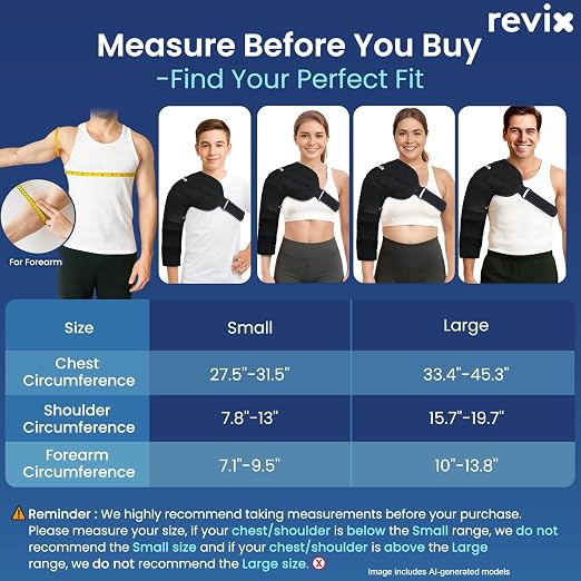 REVIX Arm Ice Pack Wrap for Pitcher & Athelete, Shoulder and Elbow Ice Pack | Reusable Cold Therapy Wrap for Baseball Pitcher Arm Recovery, Adjustable Compression Sleeve for Post-Workout Relief, XL