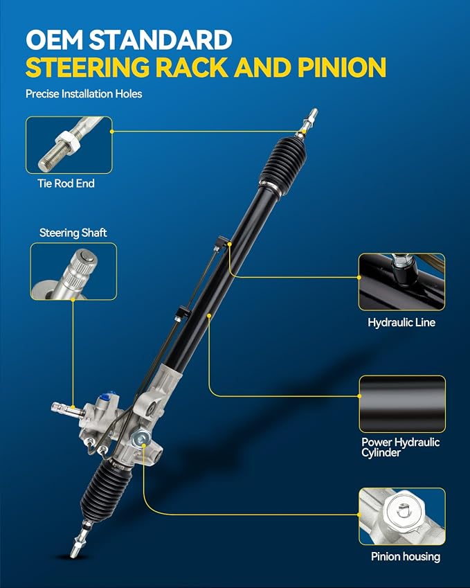 PHILTOP 26-2720 Rack and Pinion Steering Assembly For TSX 2004 2005 2006 2007 2008, 53010SDAA01 Power Steering Rack and Pinion Assembly