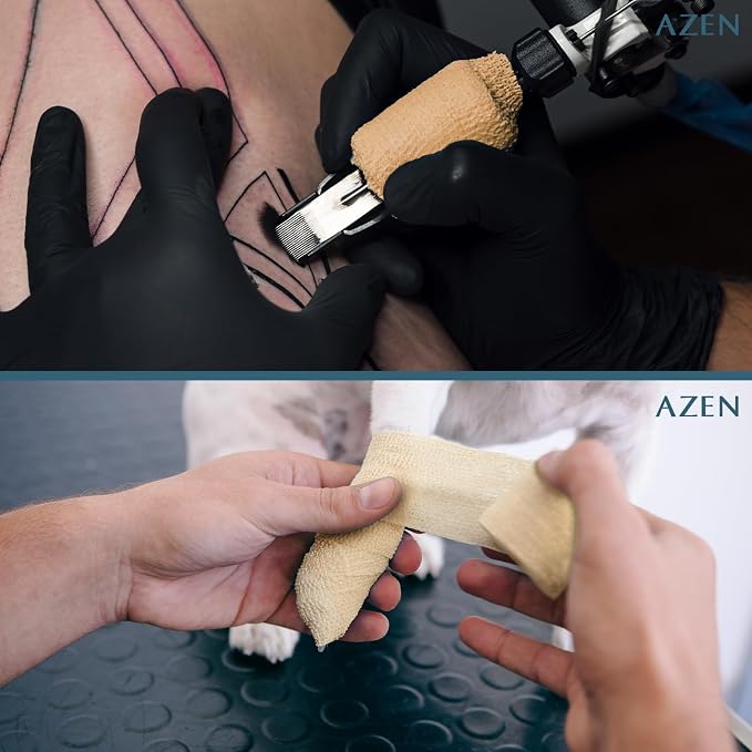 AZEN 20 Pack Self Adhesive Bandage Wrap, Elastic Cohesive Bandage Wrap, Skin Color Athletic Tape, Vet Wrap, Ankle Tape