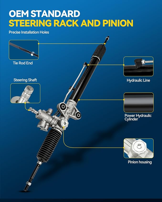 PHILTOP Hydraulic Power Rack and Pinion Assembly Replacement For Acura MDX 2003 2004 2005 2006 All Models, 262722