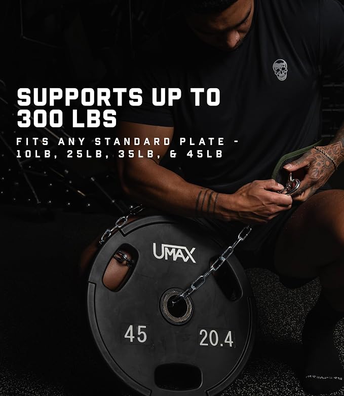 Gymreapers Dip Belt With Chain For Weightlifting, Pull Ups, Dips - Heavy Duty Steel Chain For Added Weight Training
