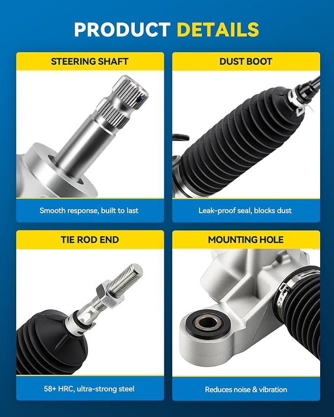 PHILTOP Hydraulic Power Steering Rack & Pinion Kit for 2008-2012 Accord, with Outer Tie Rod Ends, Replace# 26-2746