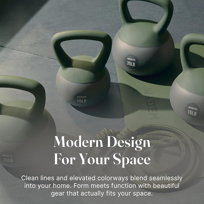 WeGym Soft Kettlebells with Cushioned Impact-Resistant Base and Anti-Slip, Wide-Grip Handle for Home Workouts, Weightlifting, and Full Body Strength Training