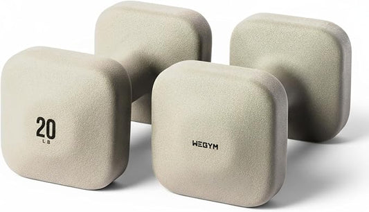 WeGym Square Dumbbells for Home Gym, Hand Weights for Strength Training