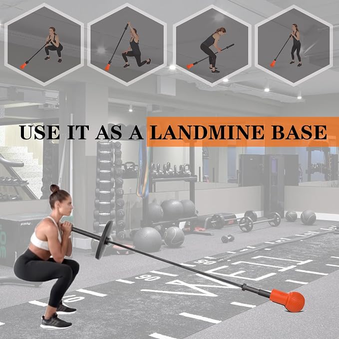 Landmine Attachment for Barbell, 2'' Olympic Bar Core Trainer Accessory | Build Strength with Press, Row, Rotation and T-Bar Exercises, Heavy Duty Equipment for Home Gym and Functional Training