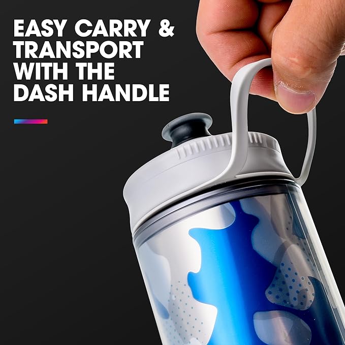 HydraPak Polar Sport Insulated Water Bottle (20oz, Pulse Blue) | High Flow, BPA Free, Tri-Layer Insulation, Leakproof, Dash Handle, Easy Squeeze, Self-Sealing Cap, for Sports