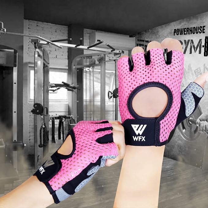 WESTWOOD FOX Weight Lifting Gloves for Men Women Gym Gloves with Wrist Wrap Support for Workout Training Exercise Fitness Hanging, Pull ups for Dumbbell, Cycling