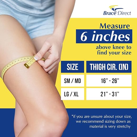 Brace Direct Knee Brace Undersleeve, Non-Slip Protective Liner for Comfort | Thin, breathable leg sleeve worn under a knee brace with anti-slip, skin-protecting barrier against rubbing, chafing & rash