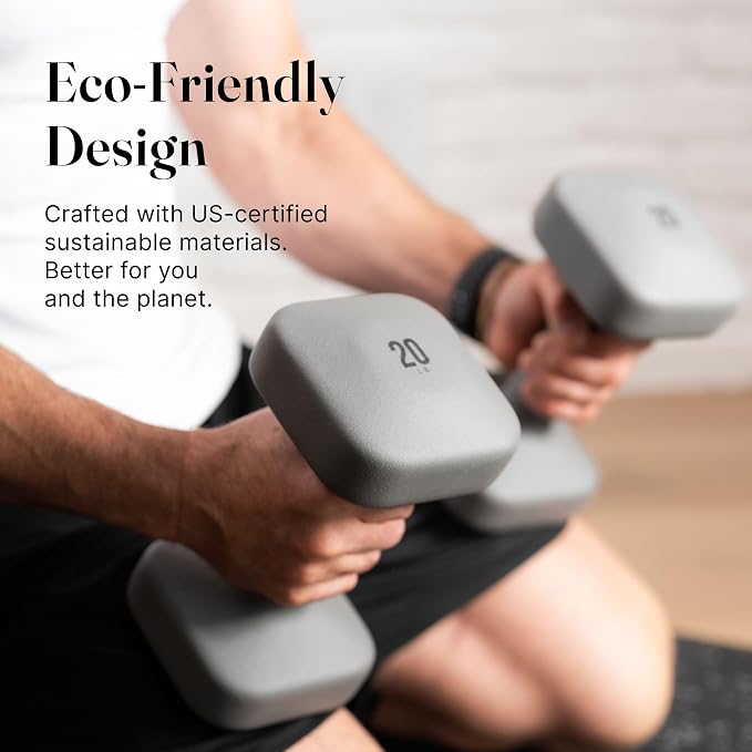 WeGym Square Dumbbells for Home Gym, Hand Weights for Strength Training