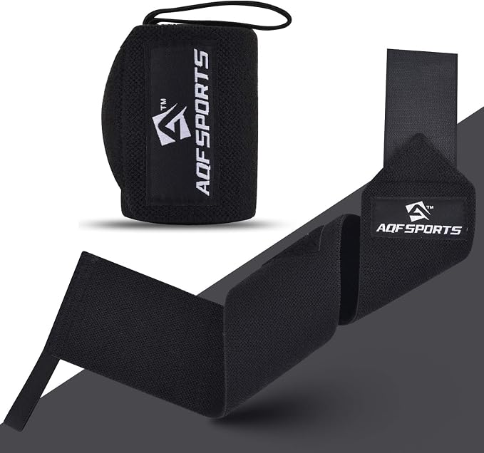 AQF Wrist Wraps for Weightlifting & Powerlifting, 18" USPA Approved (Pair)