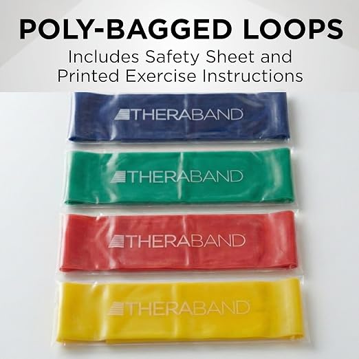 THERABAND Resistance Band Loop, Exercise, Workout, Physical Therapy | Elastic resistance band for exercise, strength training, stretching and physical therapy