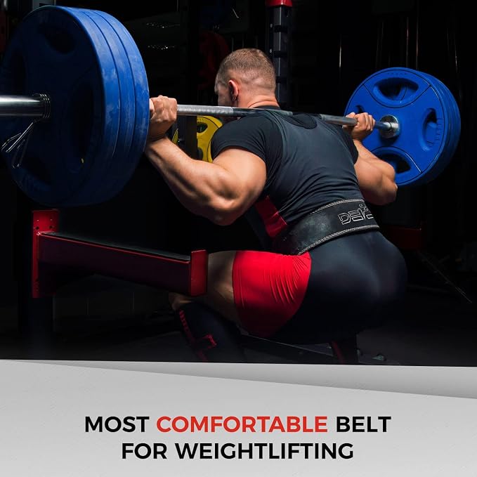 DEFY Weight Lifting Lever Belt - Pure Leather 10MM Weightlifting Lever Belt - 4" Wide lever gym belt - Gym Training Belt IPF Powerlifting Belt For Men and Women
