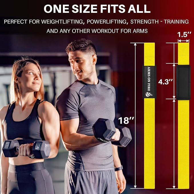 TECEUM Neoprene Padded Cotton Lifting Straps for Weightlifting, 1 Pair