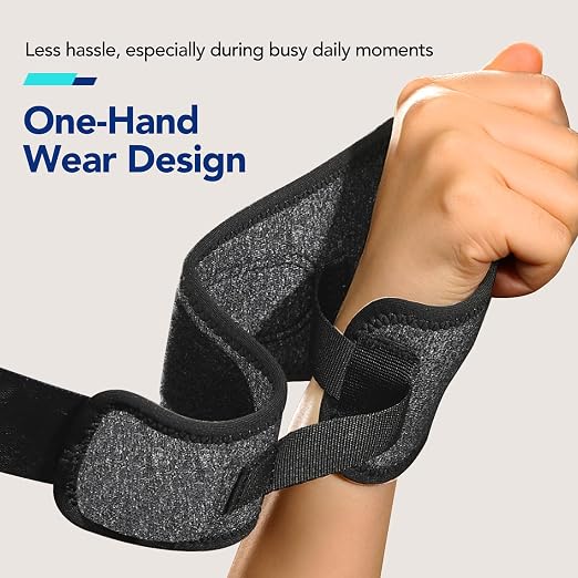 Carpal Tunnel Wrist Brace, Soft Thumb Opening for All-Day Wear & Support | Soft Thumb Design, Moderate Wrist Support, All-day Comfort, Easy Adjustment, Not Restrict Motion, Mild Carpal Tunnel Relief