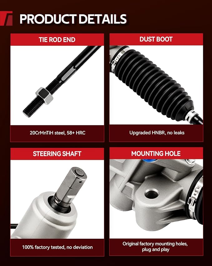 Torchbeam Power Steering Rack & Pinion Assembly Fit for 2004 2005 2006 GTO, Hydraulic System Steering, Replaces OEM 26-2042