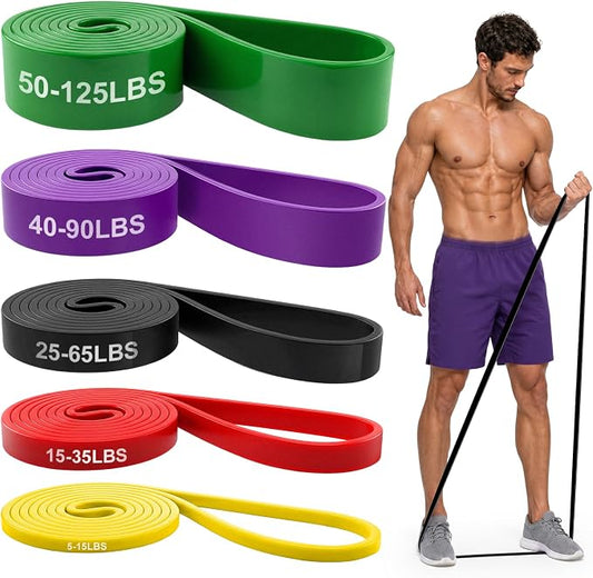 Renoj Resistance Bands for Working Out, 5 Levels Pull Up Assistance Bands Set for Workout, Exercise, Home Gym & Strength Training