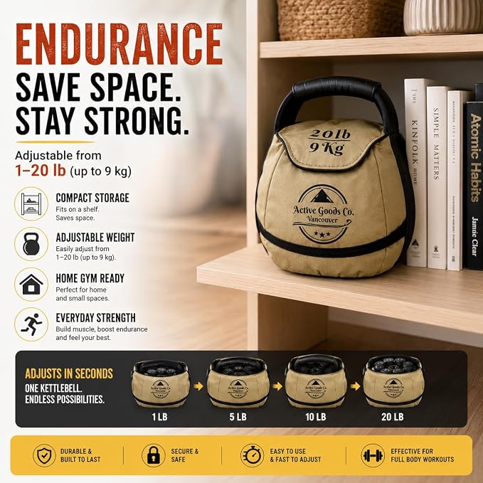 ActiveGoodsCo. Kettlebell Sandbag for fitness workout, different sizes Up to 75lb.