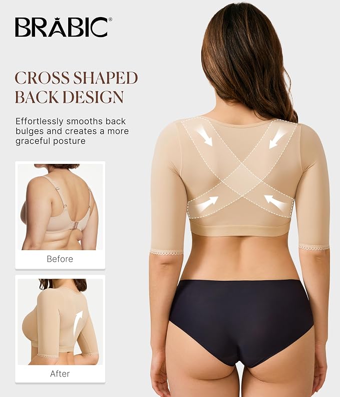 BRABIC Shaper Tops for Women Arm Compression Post Surgery Front Closure Bra Tank Top Shapewear