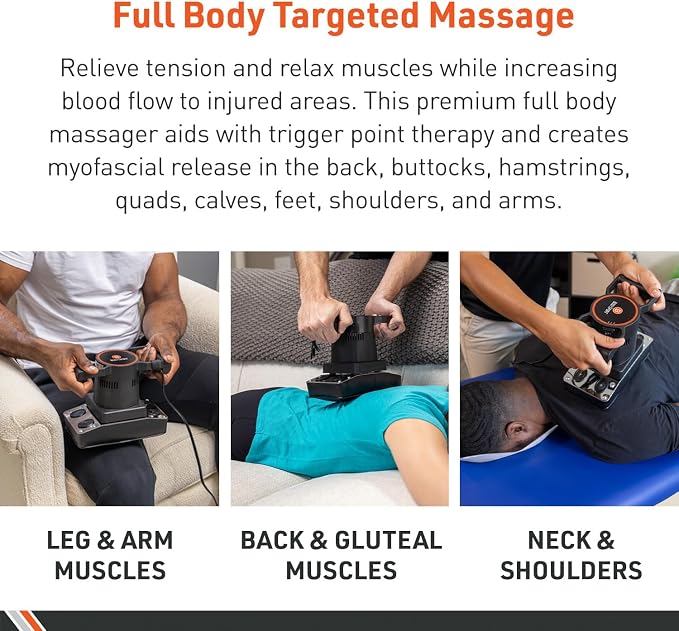Body Sport Therapeutic Dual Speed Professional Vibrating Massager for Pain & Aching Muscle Relief – High-Powered, Effective, Chiropractic Myofascial Release Tool & Trigger Point Therapy