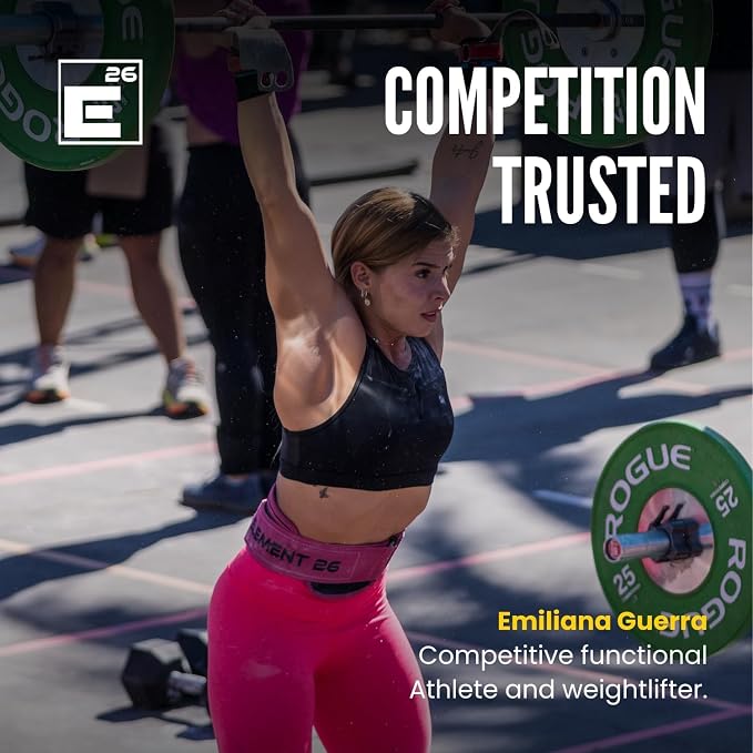 Element 26 Self-Locking Weight Lifting Belt | 4” Back Support for Gym, Powerlifting, Body Building, Cross Training, Men, Women, Deadlift, Squat, Quick Locking, Competition