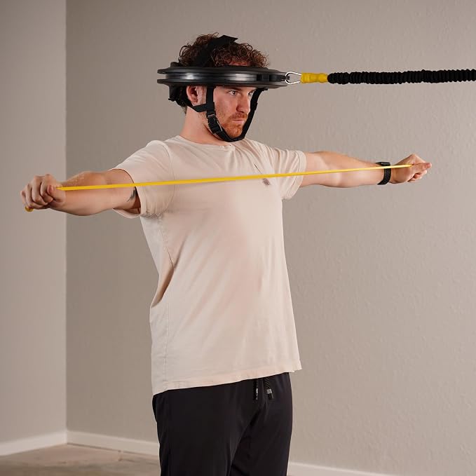 Resistance Band, Durable Exercise Band with Steel Carabiners for Neck Training, Strength Workouts, Stretching, and Rehab