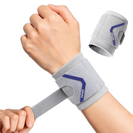 Wrist Brace for TFCC Tears with Adjustable Wrap, Grey | Comfortable Wirst Support Brace for Ulnar Sided Pain, Repetitive Use Injury, Tendonitis, Bowling, Right & Left Fit