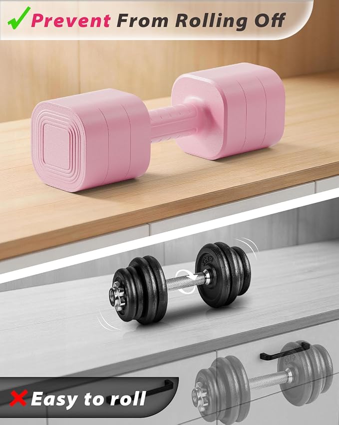 Ragebby Adjustable Dumbbell Set of 2, Weights for Men and Women at Home | Anti-slip Handle, Weights Dumbbells Set, 2lb/3lb/5lb/10lb/15lb/20lb for Pilates, Yoga, Strength Training