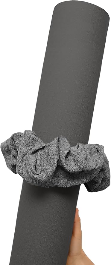 Yoga Mat Scrunchie Yoga Mat Strap Carrier Pilates Mat Holder | Holds Your Yoga Mat in Style, Adjustable & Stretchy Yoga Mat Band, Fits Most Standard Yoga Mats (mat not included),Yoga Gifts