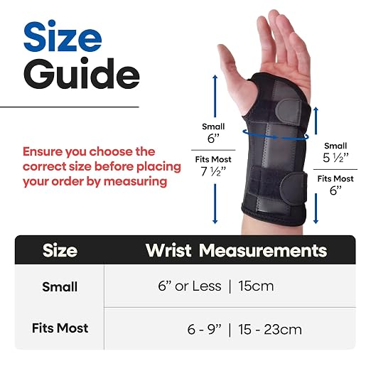 Carpal Tunnel Wrist Brace Night Support | Arm Brace Wrist Guard | Wrist Splint & Hand Brace | Carpal Tunnel Syndrome & Wrist Tendonitis Pain Relief Forearm Compression | Men Women (Right Wrist Brace)