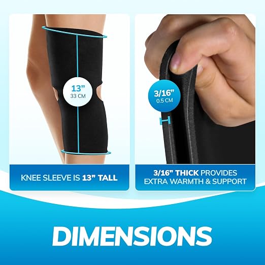BraceAbility XXXXL Plus Size Open Patella/Open Back Neoprene Knee Sleeve | Water-Resistant Athletic Compression Knee Brace for Swimming, Wakeboarding, Scuba Diving, Surfing (4XL)