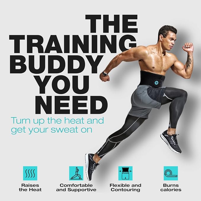 Premium Waist Trimmer & Trainer Belt for Men and Women - Sweat-Enhancing Slimming Wrap for Stomach, Adjustable Fit