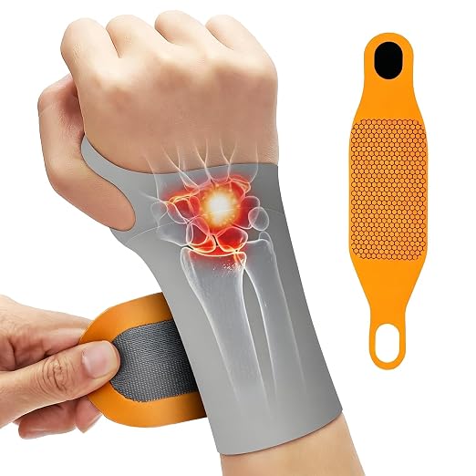 DR.SPRING Graphene Wrist Brace for Carpal Tunnel | Night Support for Left & Right Hands | Arthritis,Tendonitis & Wrist Sprain Pain Relief | Seamless & Breathable Fabric | Adjustable Compression Wraps