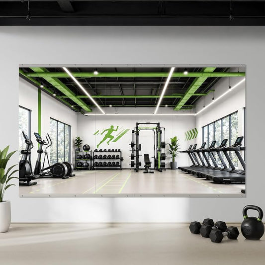 Home Gym Mirror, 48"x30"-3 PCS Gym Mirrors for Wall, Frameless, Tempered Glass, Large Workout Wall-Mounted Mirrors for Home Gym, Dance Studio, Yoga Room, Garage Gym, Silver