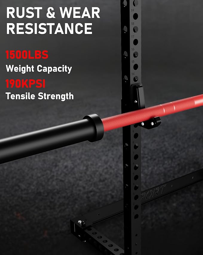 7FT Olympic Barbell, 1500LBS Weight Bar For Weightlifting and Powerlifting | 45lb Olympic Bar with Needle Bearings & Brass Bushings, Strength Training Bar Fit 2" Standard Weights Home Gym